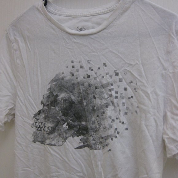 NWOT white Express skull graphic tee shirt M mediu - Picture 2 of 4